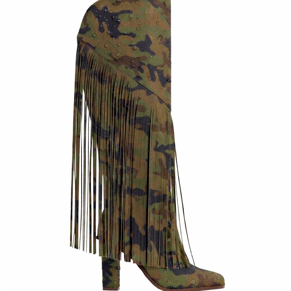 Jessica Simpson Camouflage Over the Knee Boots